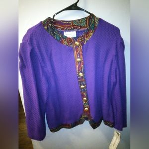 *VINTAGE*, *NWT*,Matthew & David, Women's, Blazer, Size 16, Color Purple,